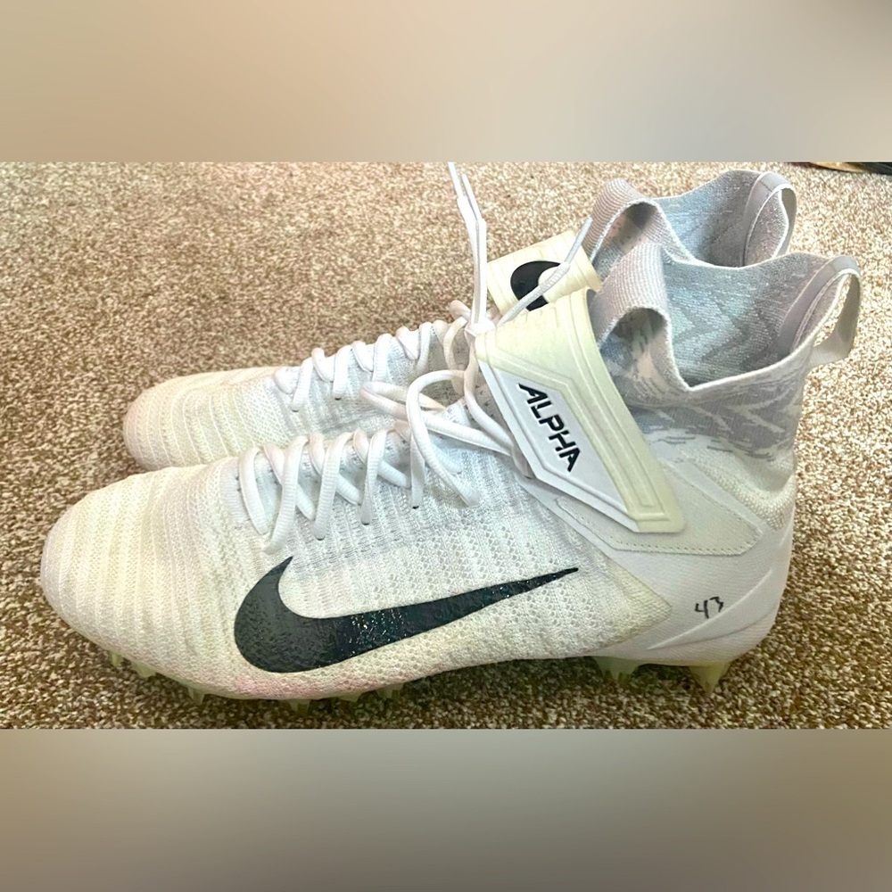Nike Alpha Menace Elite 2 Size Men's 14 Football Cleats White BV3298-100